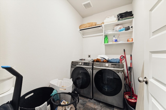 laundry area featuring separate washer and dryer