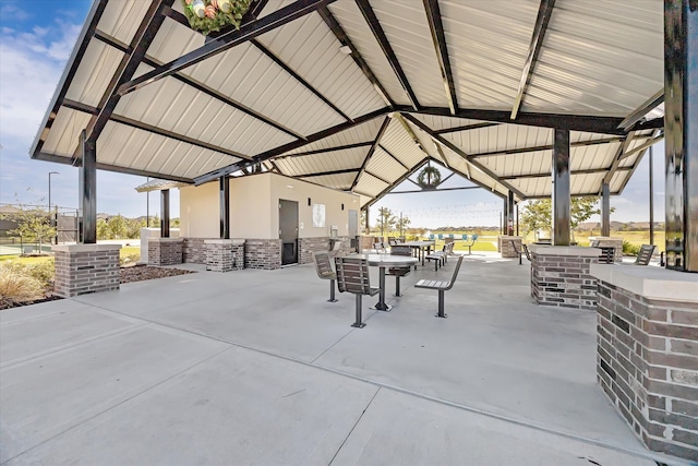 view of home's community featuring a gazebo and a patio area