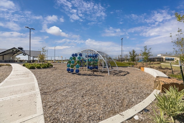 view of jungle gym