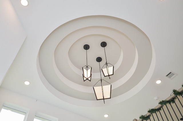 details with a tray ceiling