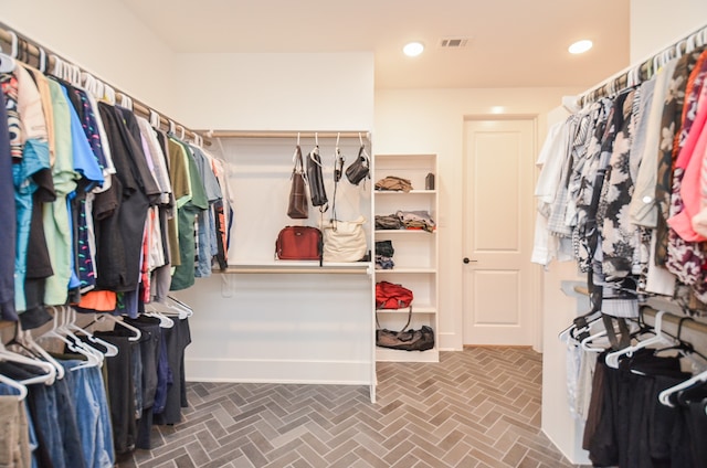 view of walk in closet