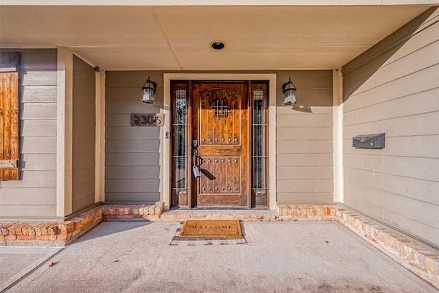 view of exterior entry