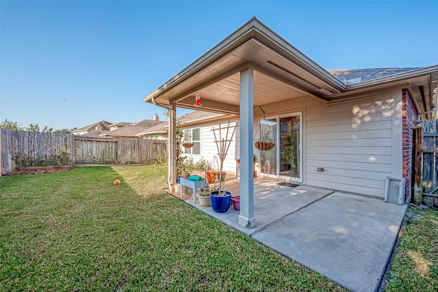 exterior space with a fenced backyard