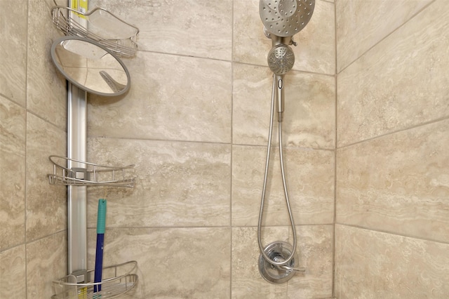 room details with tiled shower