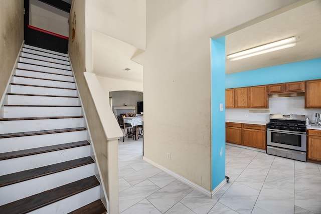 kitchen with gas stove