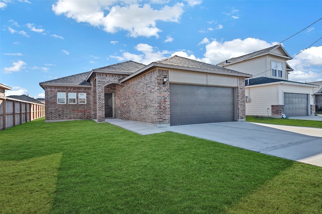 view of front of property with a front yard