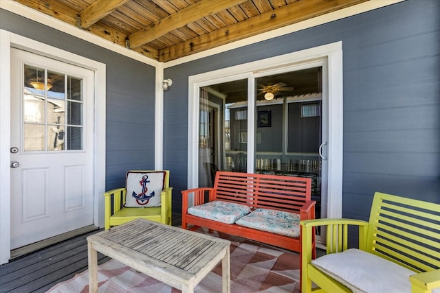 view of patio with covered porch