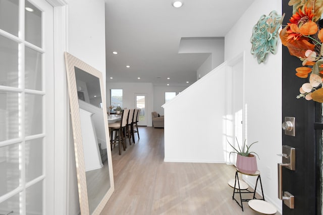 interior space featuring light hardwood / wood-style floors