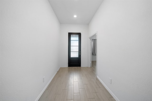 entryway featuring light hardwood / wood-style flooring