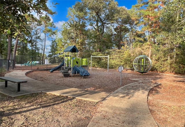 view of play area