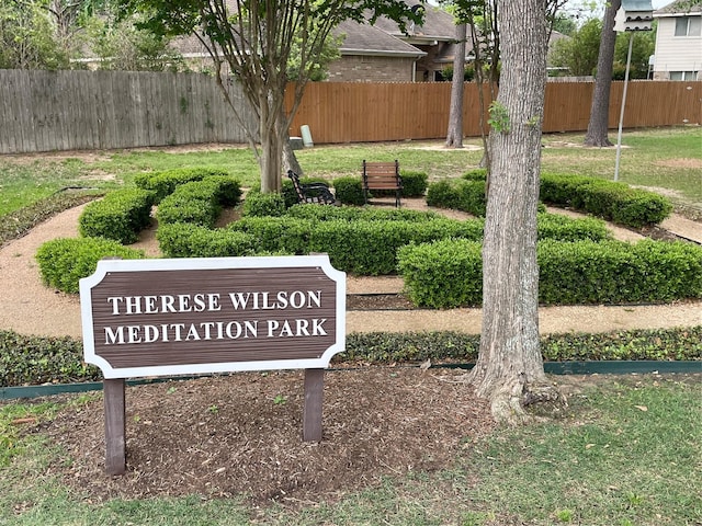 view of community sign