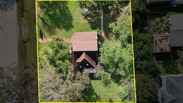 614 Clear Lake Rd, Kemah, TX 77565 - aerial view of property's location featuring property parcel outlined