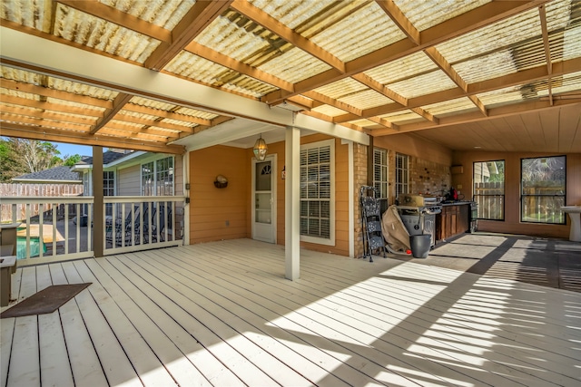 view of wooden deck