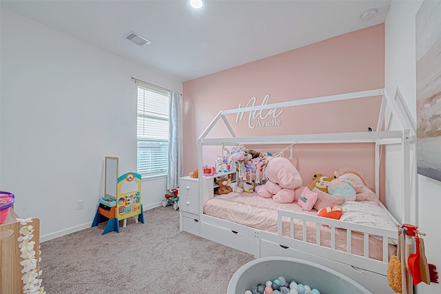 bedroom with carpet floors