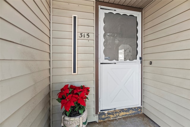 view of doorway to property