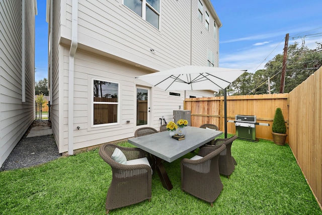 view of patio / terrace featuring area for grilling