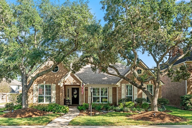 view of front facade with a front yard