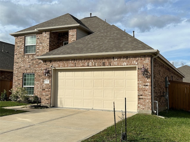 view of property exterior featuring a garage