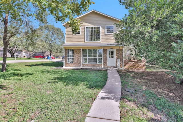 view of front of house with a front yard