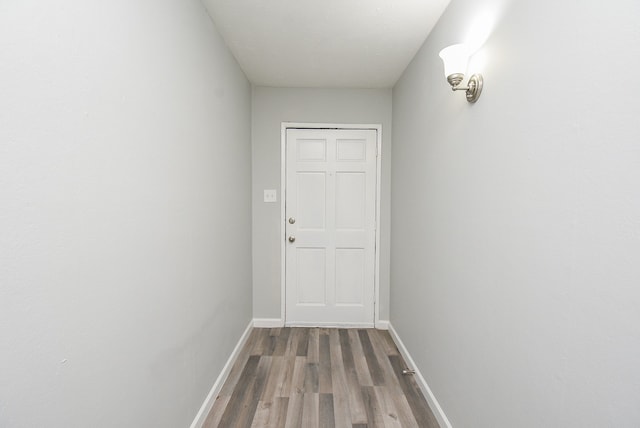 doorway featuring hardwood / wood-style floors