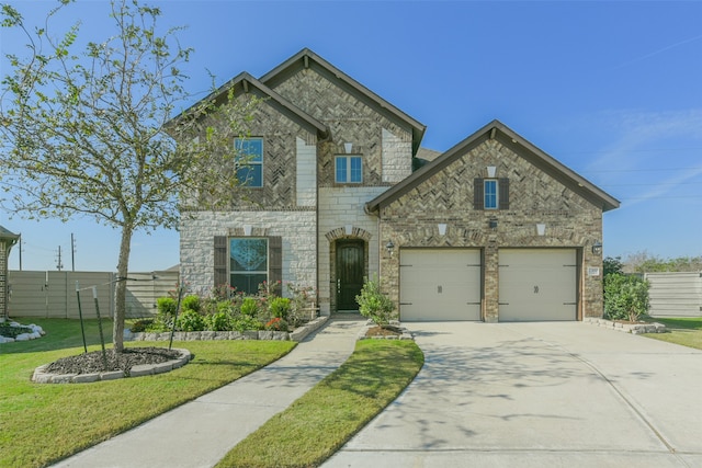 view of front of house with a front yard