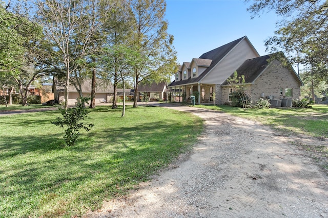 exterior space featuring a lawn