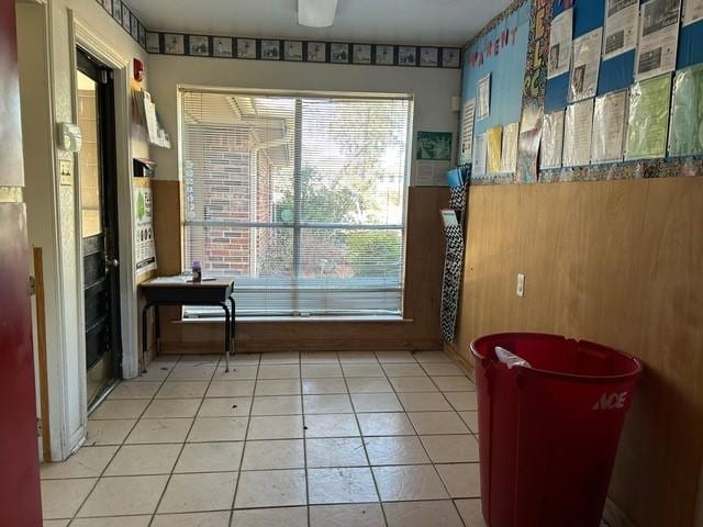 doorway featuring light tile patterned floors