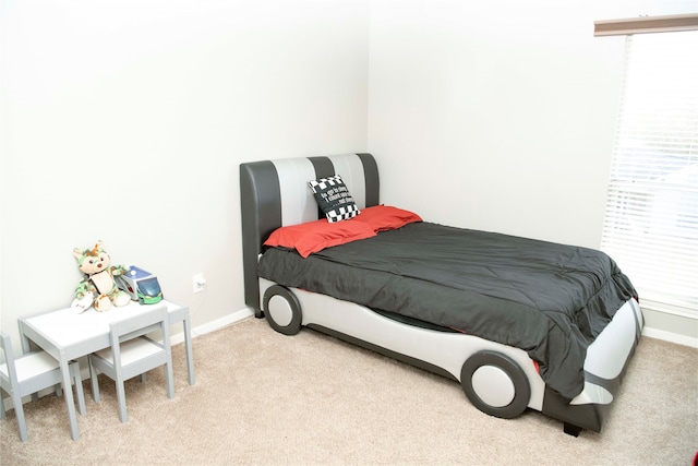 view of carpeted bedroom