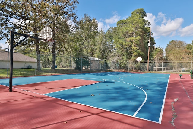 view of basketball court