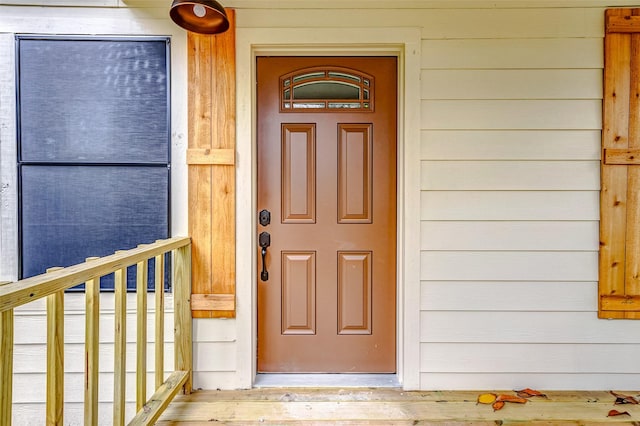 view of doorway to property