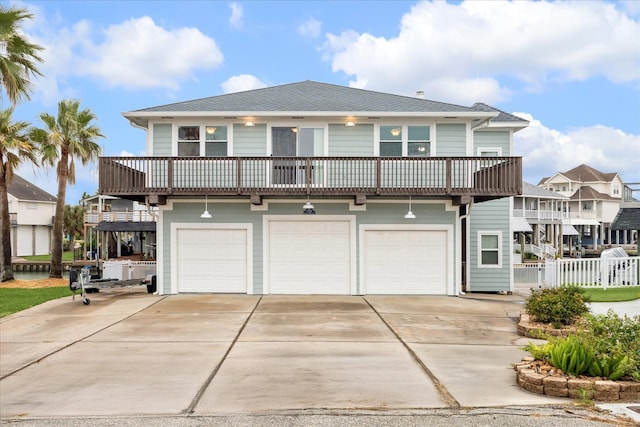 view of front property with a garage