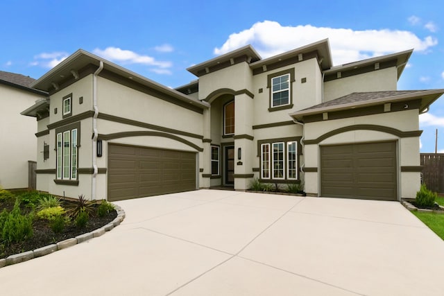 view of front facade with a garage