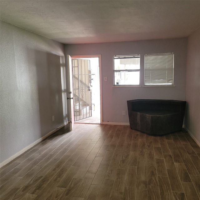 interior space featuring dark hardwood / wood-style floors