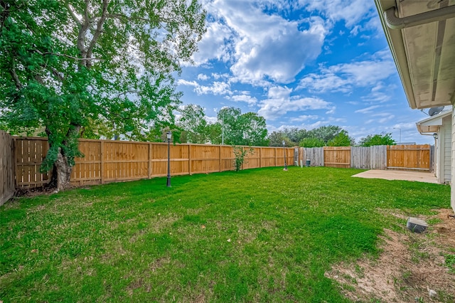 view of yard with a patio