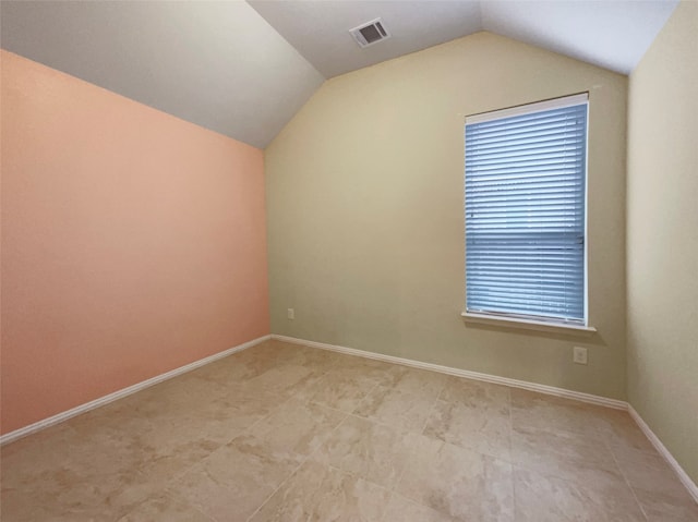 bonus room with lofted ceiling