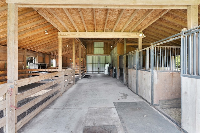 view of horse barn