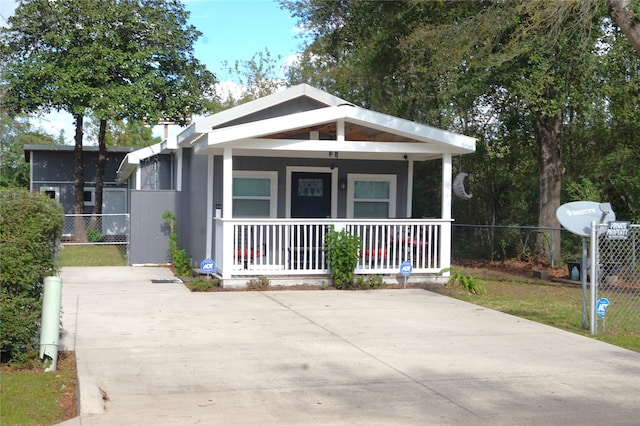 bungalow featuring a porch