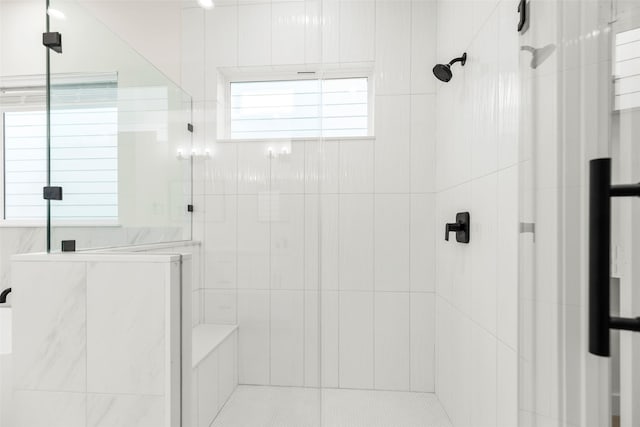 bathroom with walk in shower