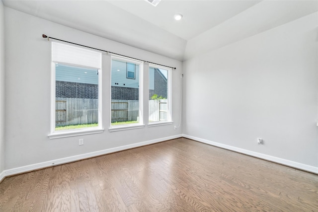 empty room featuring hardwood / wood-style floors and a wealth of natural light