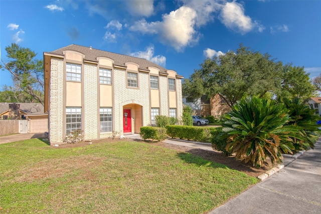 townhome / multi-family property featuring a front yard