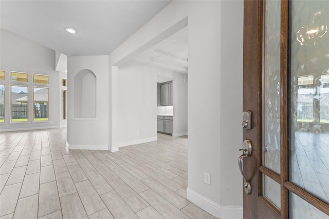 entrance foyer featuring light hardwood / wood-style flooring