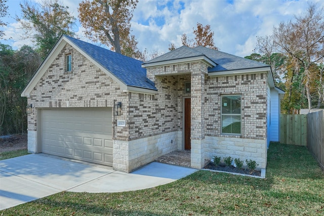 view of front facade with a garage