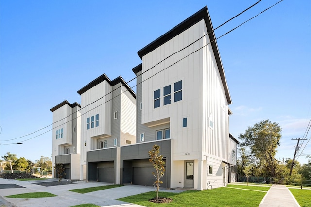 exterior space featuring a garage