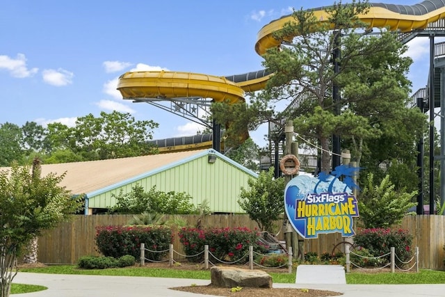 view of community sign