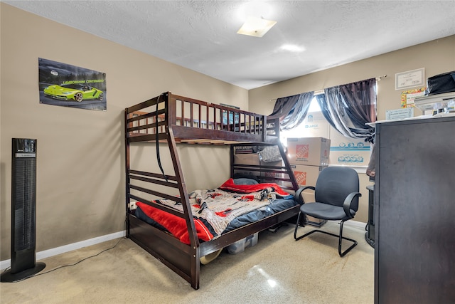 bedroom featuring a textured ceiling