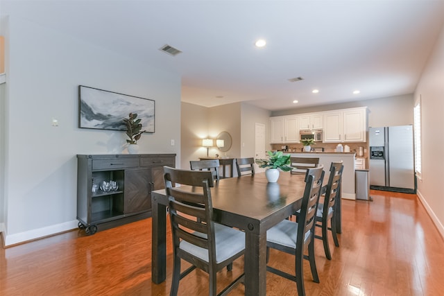 dining area featuring light hardwood / wood-style floors