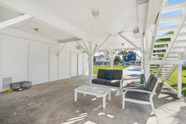 view of patio / terrace featuring an outdoor hangout area