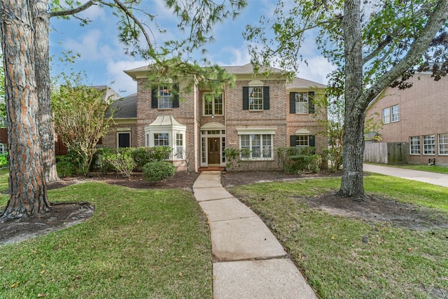 view of front of home with a front yard