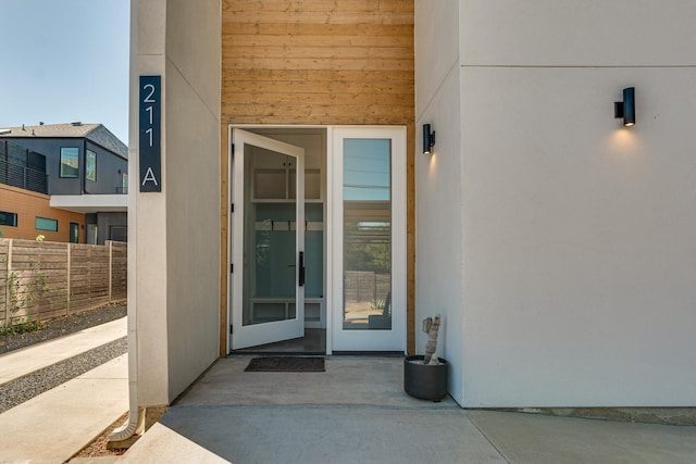 view of doorway to property