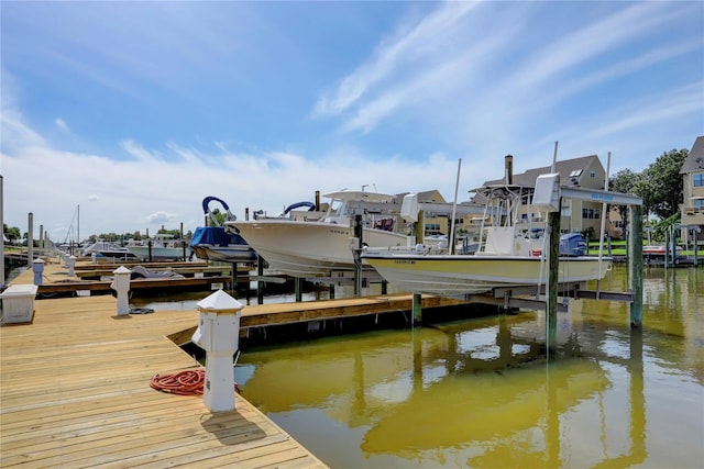 729 Pegasus Ln, League City, TX 77573 - dock area with a water view and boat lift